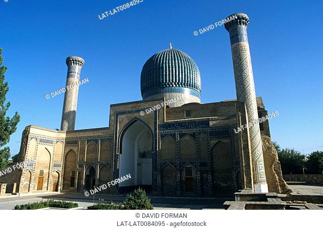 The Gur-e Amir is the mausoleum of the Asian conqueror Tamerlane also known as Timur . It occupies an important place in the history of Islamic Architecture