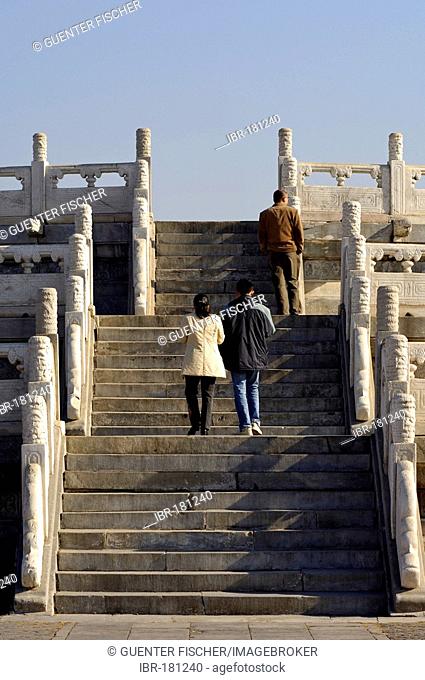 Staircases leading to the Circular Altar of Heaven, Temple of Heaven complex, Beijing, Chinalex, Beijing, China