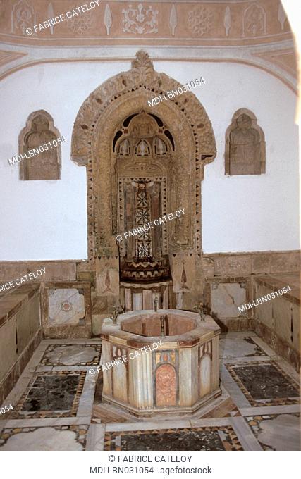 Hammam or baths dating to Roman times - The cold room or frigidarium used for undressing and for relaxation before and after the bath