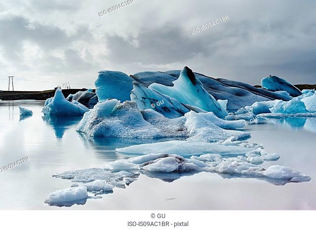 Ice on Jokulsarlon glacier lake, Iceland