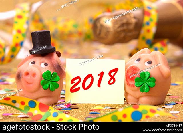 marzipan lucky charm for new year 2018