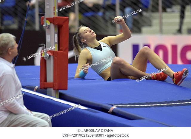 Amalie Svabikova (CZE) won the women's pole vault within the Czech Indoor Gala, EAA indoor athletic meeting in Ostrava, Czech Republic, February 12, 2019