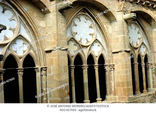 Cloister. Monastery Santa Maria de Veruela. Zaragoza. Aragon. Spain