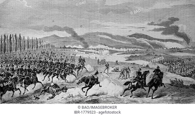 Battle at Noissebille on 31 August 1870, Illustrierte Kriegschronik 1870 - 1871, Illustrated War Chronicle 1870 - 1871, German-French Campaign