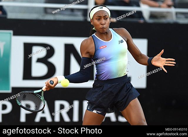 American tennis player Coco Gauff during the Italian open of tennis at Foro Italico. Rome (Italy), May 9th, 2022