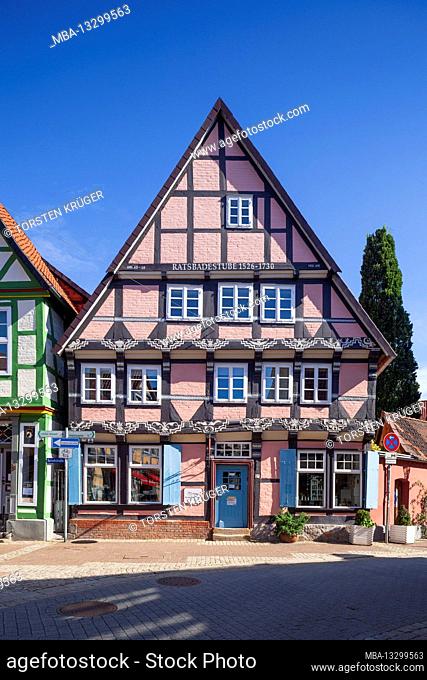 Half-timbered house, old town, Celle, Lueneburg Heath, Lower Saxony, Germany, Europe