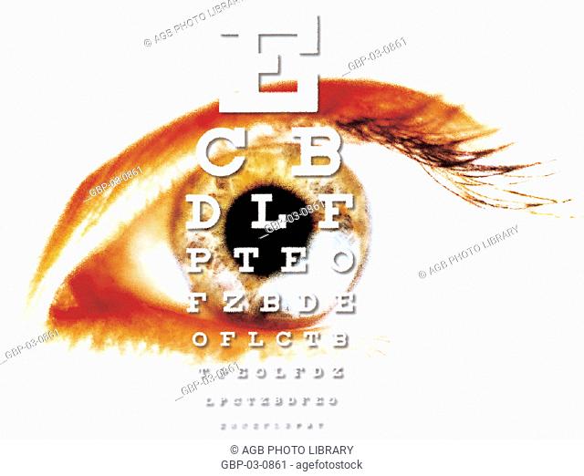 Photo illustrated an eye examination, care, examination, ophthalmological