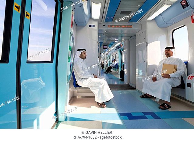 Dubai Metro, modern Metro system opened in 2010, Dubai, United Arab Emirates, Middle East