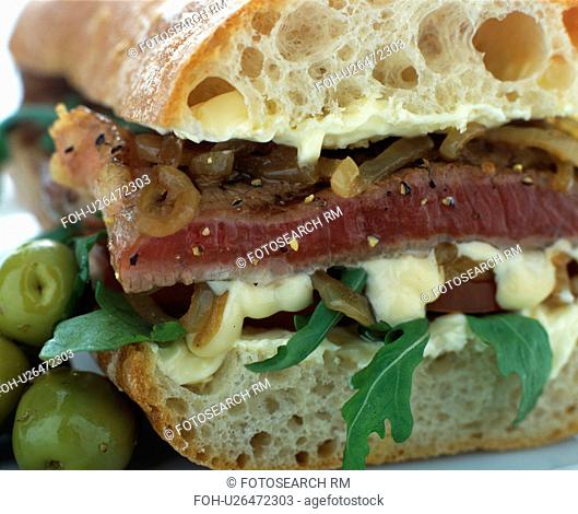 Steak and onion sandwich