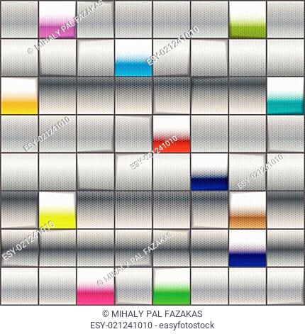 Squares with metallic background