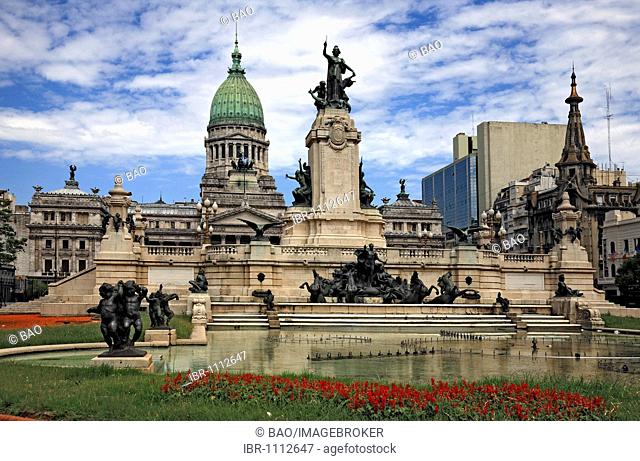 Congress building, Congreso de la Nacion, Balvanera district, Buenos Aires, Argentina