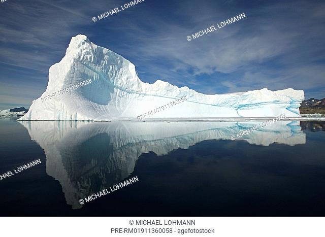 Iceberg in a fjord, Natura, Sermilik Fjord, East Greenland, Denmark, Europe