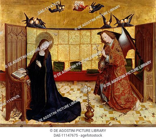 Annunciation, 1463, from Life of the Virgin, by Master of the life of the Virgin (active 1460-ca 1480). Germany, 15th century