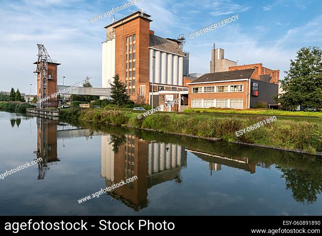 Leuven, Flemish Brabant Region, Belgium - 09 22 2021: Industrial plants for domestic animal food
