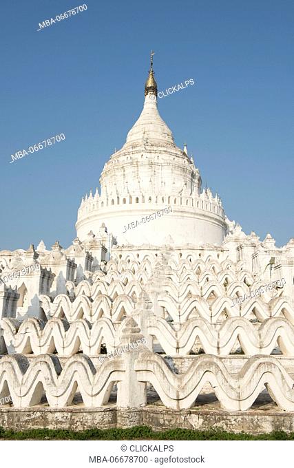 Hsinbyume white pagoda, Mingun, Sagaing region, Myanmar (Burma)