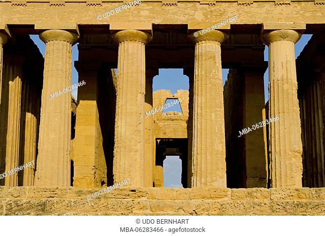 Italy, southern Italy, Sicily, Sicilia, Agrigento, Agrigento, valley of the temples, Temple of Concord