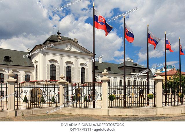 Grassalkovich palace residence of Slovak President, Bratislava, Slovakia