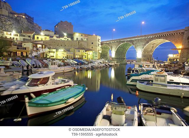 Hafen Vallo des Auffes, Marseille, Cote d Azur, France
