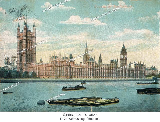 'Houses of Parliament', 1906, (c1900-1930). Artist: Unknown