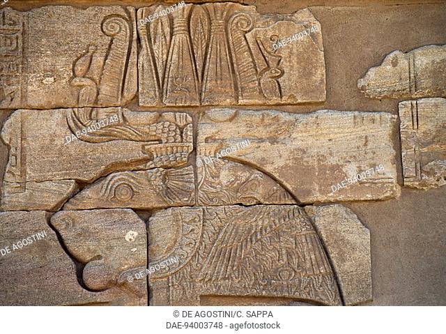Bas-relief of a lion, Lion Temple, Mussawwarat, Naga, Kingdom of Kush, Island of Meroe (Unesco World Heritage List, 2011), Sudan