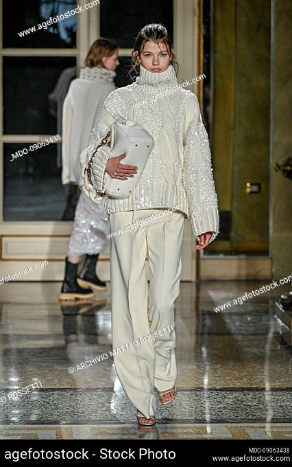 Ermanno Scervino fashion show on the fifth day of Milan Fashion Week Women's Fall Winter 2022 Collection. Milan (Italy), February 26th, 2022