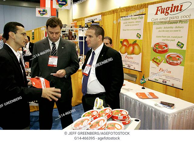 Convention Center, Americas Food and Beverage Show, Brazil, guava paste, mango pulp, Brazilian. Miami Beach. Florida. USA