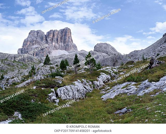Dolomites, Mount Averau, view from descending path to Passo Falzarego in Italy, August 27, 2017. (CTK Photo/Roman Krompolc)