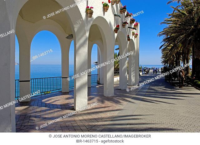 Balcon de Europa, Balcony of Europe, Nerja, Costa del Sol, Malaga province, Andalusia, Spain, Europe