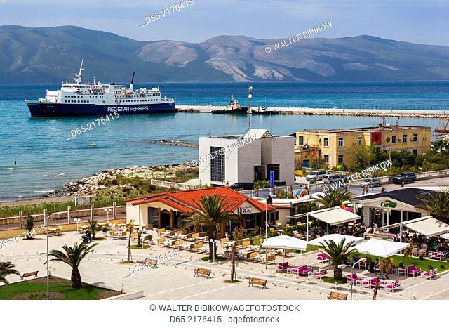 Albania, Vlora, view of the port