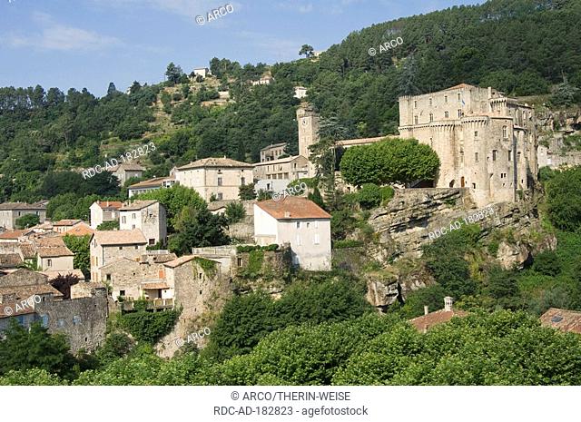 Castle, Largentiere, Ardeche, Rhone-Alpes, France
