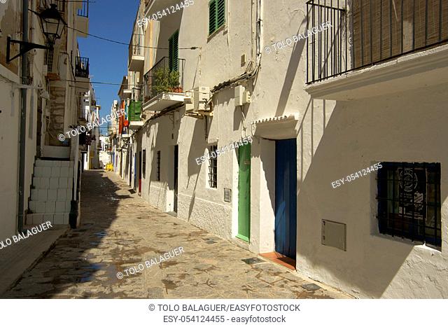 Barrio de Sa Penya. Puerto de Eivissa. Ibiza. Illes Balears. España