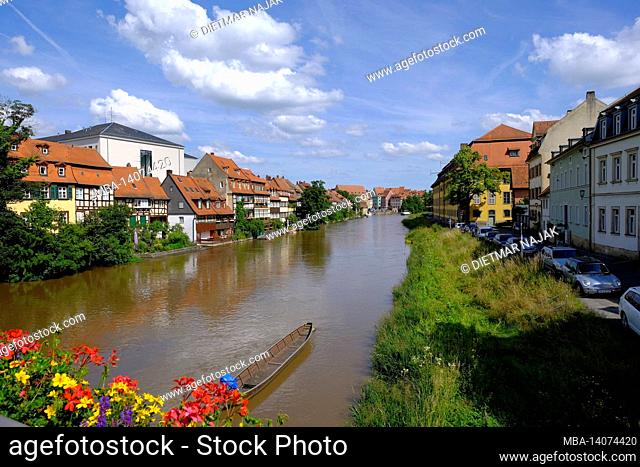 the former fishing settlement little venice in the bamberg island town, unesco world heritage city of bamberg, upper franconia, franconia, bavaria, germany