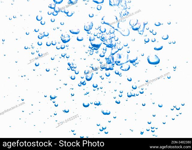Many bubbles isolated on white