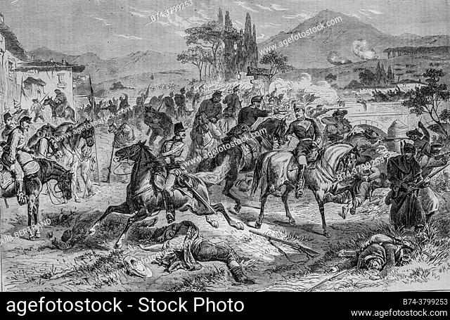 spain battle of alcolea, the illustrious universe, publisher michel levy 1868