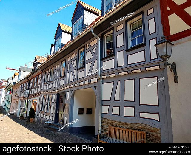 Fachwerkhaeuser, Altstadt, Idstein, Borngasse