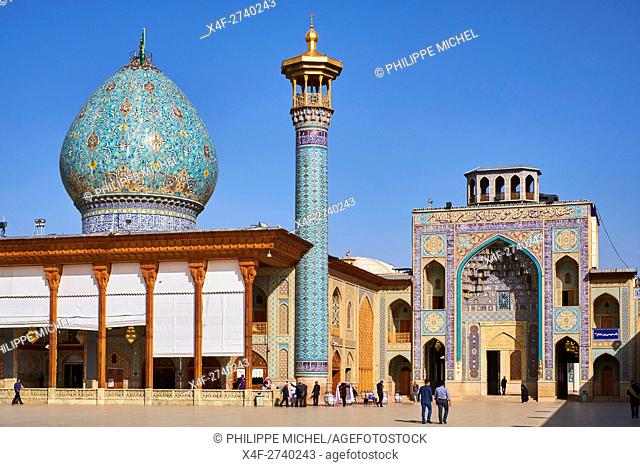 Iran, Fars Province, Shiraz, Shah Cheragh mausoleum