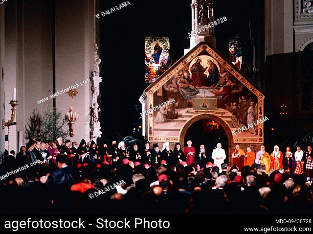 Pope John Paul II meets in Basilica of Santa Maria degli Angeli with representatives of the different Churches and Christian Communions and other religions