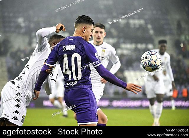 Beerschot's Ilias Sebaoui pictured during a soccer match between Beerschot VA and Sporting Charleroi, Friday 25 February 2022 in Antwerp