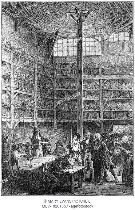 The Revolutionary Tribunal in the Abbaye prison, Paris, is a popular attraction : what fun, to see people sentenced to the guillotine !