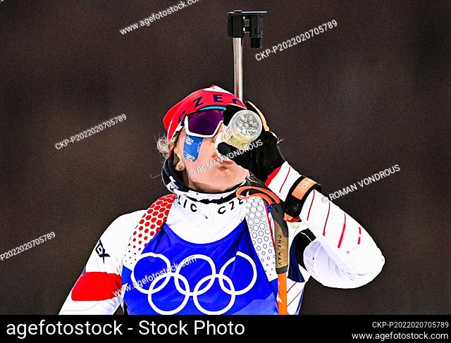 Czech biathlete Jessica Jislova competes in the women's 15-kilometer individual race at Zhangjiakou National CC Skiing Centre, China, on February 7, 2022