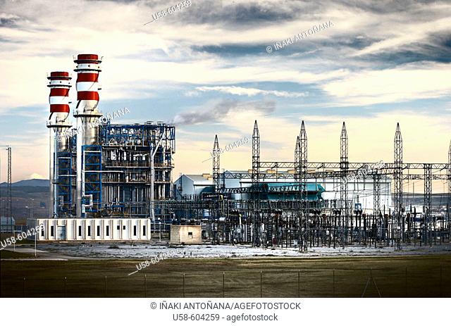 Combined cycle thermal power station. Arrubal. La Rioja. Spain