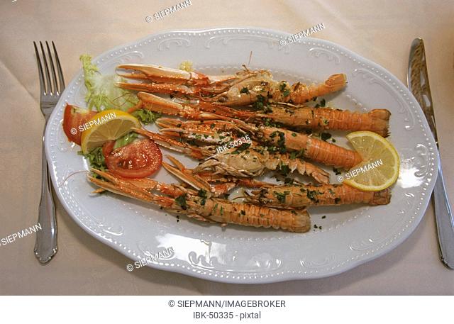 Scampi seafood Italy