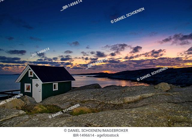 Wooden hut, Smoegen, Sweden, Scandinavia, Europe