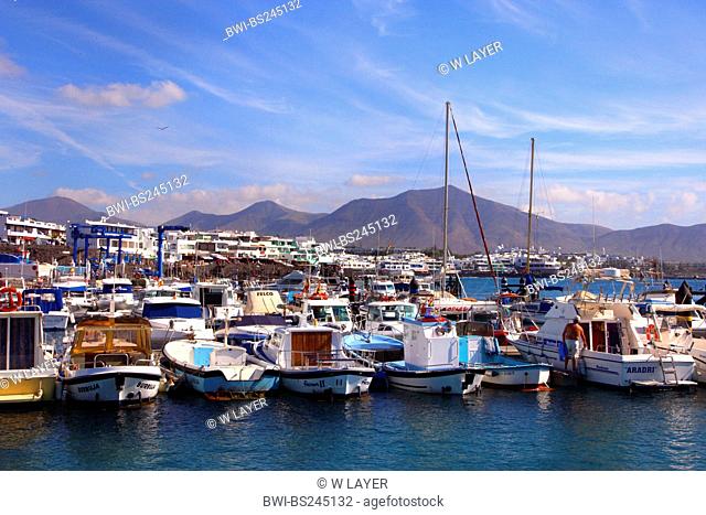 Port at the Playa Blanca on Lanzarote, Canary Islands, Lanzarote