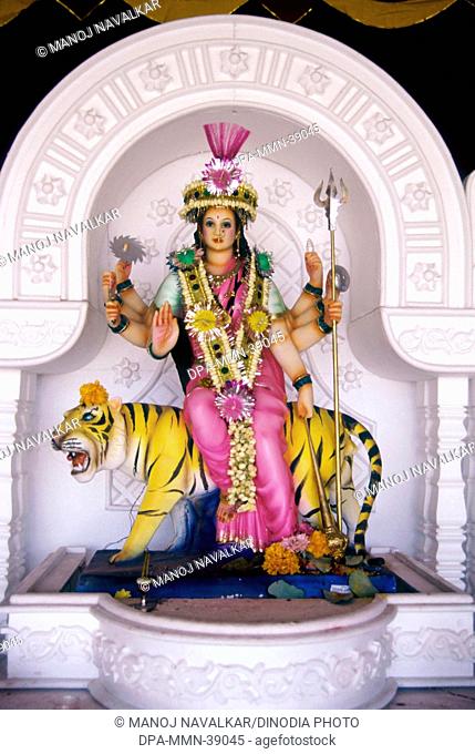 Goddess Durga pooja procession ; dadar ; bombay mumbai ; maharashtra ; india