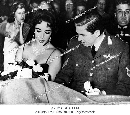 Feb. 5, 1958 - Athens, Greece - Academy Award winning actress ELIZABETH 'LIZ' TAYLOR is in Athens with husband Mike Todd for the 'Round the World in 80 Days'...