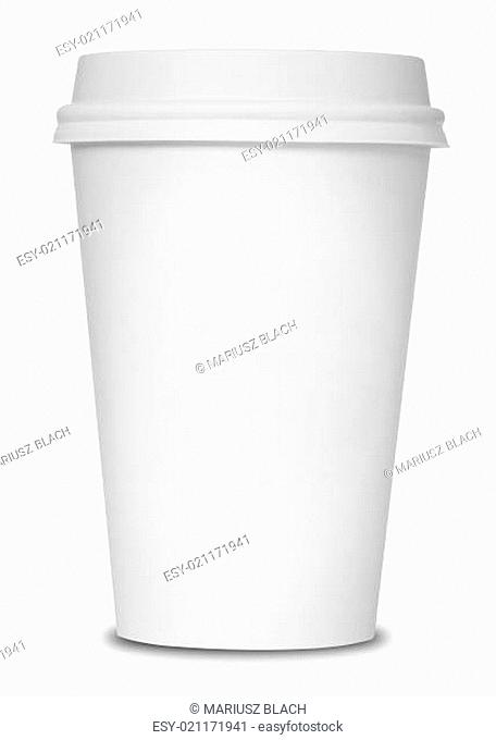 Paper coffee cup isolated