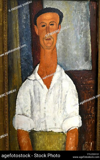 Gaston Modot, 1918, Amedeo Modigliani, Georges Pompidou museum Paris France