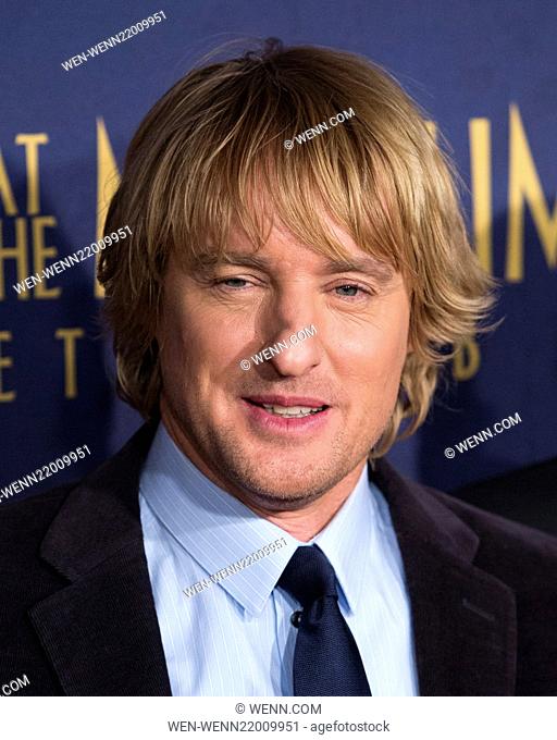 New York Premiere of 'Night at the Museum: Secret of the Tomb' at The Ziegfeld Theater - Red carpet arrivals Featuring: Owen Wilson Where: New York City