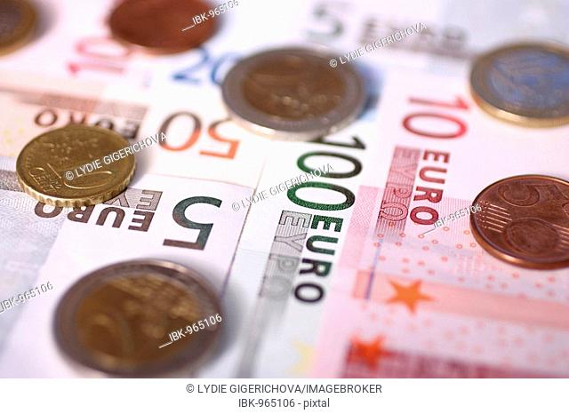 Euro-bills and coins